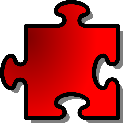 Red Jigsaw Piece 12