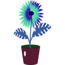 download Flower Icon clipart image with 90 hue color