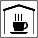 download Hotel Icon Has Coffee In Room clipart image with 135 hue color