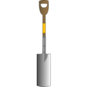 download Arched Spade clipart image with 0 hue color
