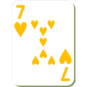 download White Deck 7 Of Hearts clipart image with 45 hue color