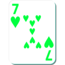 download White Deck 7 Of Hearts clipart image with 135 hue color