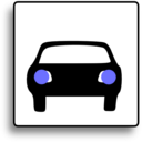 download Car Icon For Use With Signs Or Buttons clipart image with 180 hue color