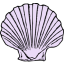 download Scallop Shell clipart image with 225 hue color