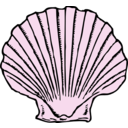 download Scallop Shell clipart image with 270 hue color