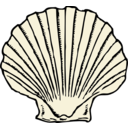 download Scallop Shell clipart image with 0 hue color