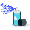 download Spray Paint In Action clipart image with 180 hue color