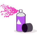download Spray Paint In Action clipart image with 270 hue color