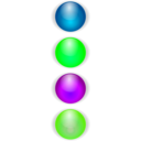 download Colored Bullets clipart image with 90 hue color