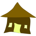 download A Simple Hut Home clipart image with 45 hue color