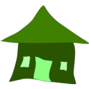 download A Simple Hut Home clipart image with 90 hue color