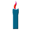 download A Blue Color Candle clipart image with 315 hue color