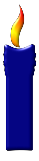 A Blue Color Candle