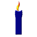 download A Blue Color Candle clipart image with 0 hue color