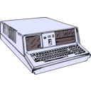 download 70s Era Portable Computer clipart image with 180 hue color