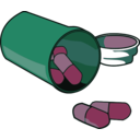 download Spilled Pills clipart image with 135 hue color