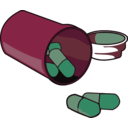 download Spilled Pills clipart image with 315 hue color
