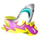 download Shark clipart image with 180 hue color