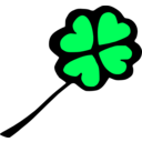 download Four Leaf Clover clipart image with 0 hue color