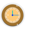download Wall Clock clipart image with 180 hue color