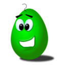 download Green Comic Egg clipart image with 0 hue color