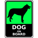 download Dog On Board clipart image with 90 hue color