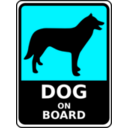 download Dog On Board clipart image with 135 hue color