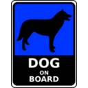 download Dog On Board clipart image with 180 hue color