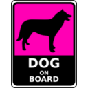 download Dog On Board clipart image with 270 hue color