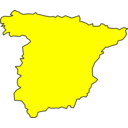 download Spain Peninsule 01 clipart image with 180 hue color