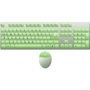 download Keyboard Mouse Topview clipart image with 45 hue color