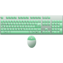download Keyboard Mouse Topview clipart image with 90 hue color