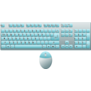 download Keyboard Mouse Topview clipart image with 135 hue color