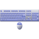 download Keyboard Mouse Topview clipart image with 180 hue color