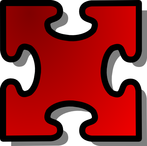 Red Jigsaw Piece 03