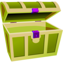download Treasure Chest clipart image with 45 hue color
