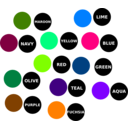 download Color Dot clipart image with 90 hue color