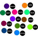download Color Dot clipart image with 270 hue color
