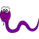 download Snake clipart image with 180 hue color