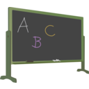download Blackboard With Stand And Letters clipart image with 45 hue color