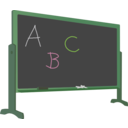 download Blackboard With Stand And Letters clipart image with 90 hue color