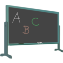 download Blackboard With Stand And Letters clipart image with 135 hue color