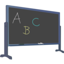 download Blackboard With Stand And Letters clipart image with 180 hue color