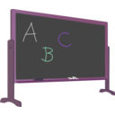 download Blackboard With Stand And Letters clipart image with 270 hue color