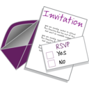 download Invitation clipart image with 0 hue color