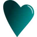 download Another Heart clipart image with 180 hue color