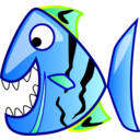 download Bluefish clipart image with 0 hue color