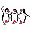 download Dancing Penguins clipart image with 315 hue color