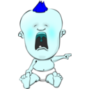 download Crying Baby clipart image with 180 hue color