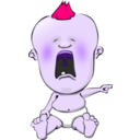 download Crying Baby clipart image with 270 hue color